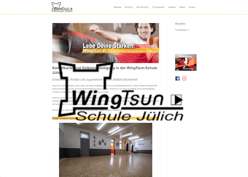 Bild der Webseite der WT-Schule Jülich